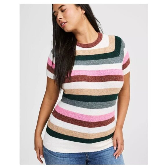 Torrid Softest Sweater Short Sleeve Raglan Pullover, 2 - Picture 1 of 10